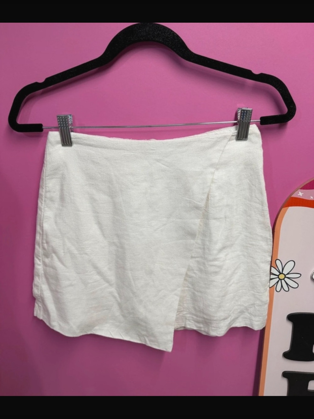 Abercrombie & fitch white linen blend skort